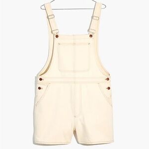 Madewell Denim Corsica Short Overalls in Vintage Canvas
